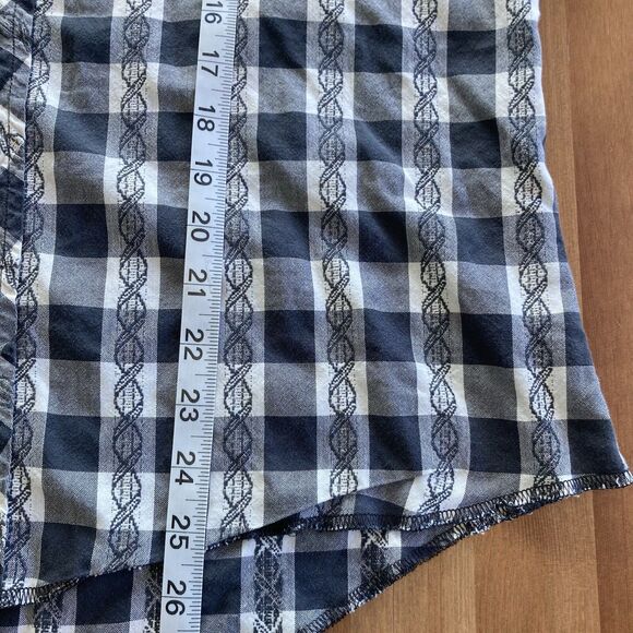 Vintage Diesel Button Down Shirt Western Snap Black Plaid Long Sleeve Medium - Picture 10 of 10